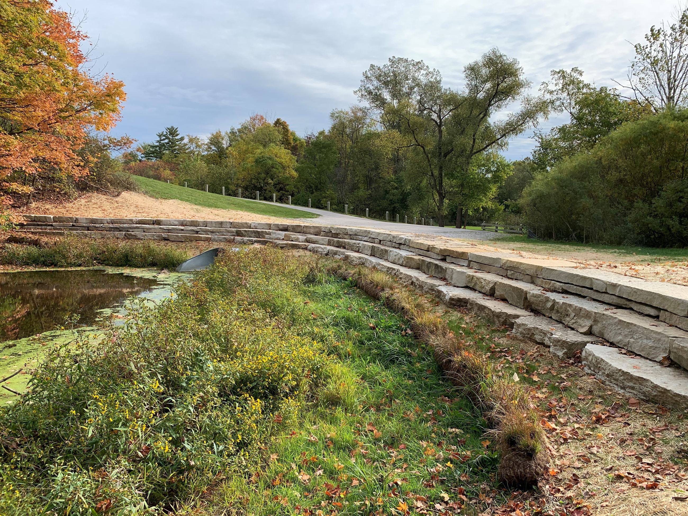 #P19-044 – Looking north at new/enhanced detention area in Haven Hollow Park