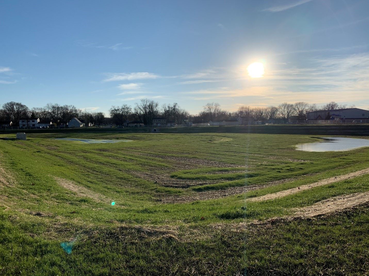 #P20-048 – Looking southwest at the Midway Dr. Detention Basin  